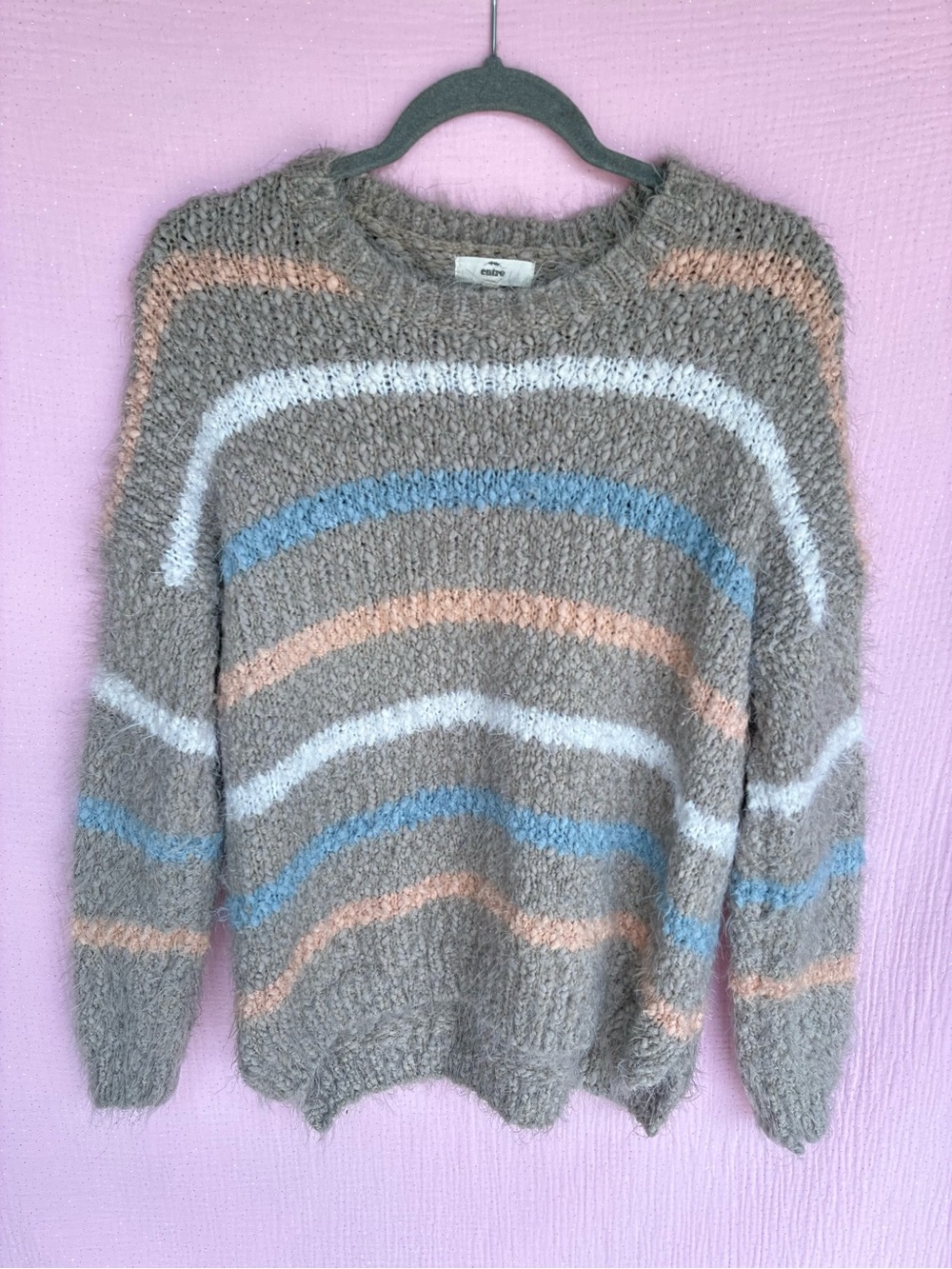 Entro Striped Cozy Sweater Size Small